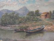 Benedito Calixto Sao Vicente Bay oil painting